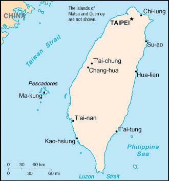 Taiwan Taiwan, Província da China CAPITAL: Taipei População (2006 est.): 23.036.087 habitantes PIB (2006 est): US$ 353,9 bilhões PIB per capita (2006 est.): US$ 29.