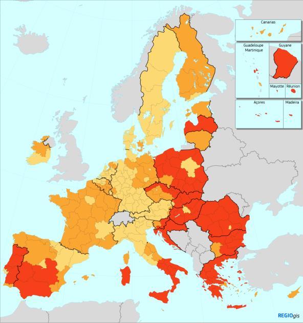 4. Desafios do Post 2020 Elegibilidade Cobertura Geográfica GDP/capita* < 75 % da média UE 75-100 % 100 % *índice EU27=100 PIB Regional: 2014-15-16 3 categorias de regiões Regiões menos desenvolvidas