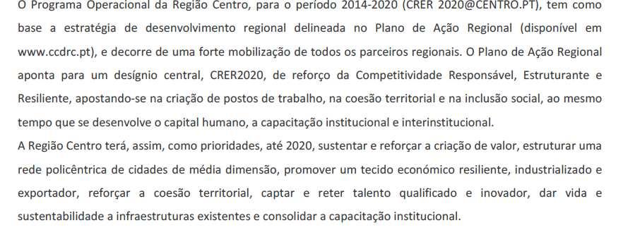 II. APRECIAÇÃO Afirma-se no documento no resumo destinado aos cidadãos (pág.