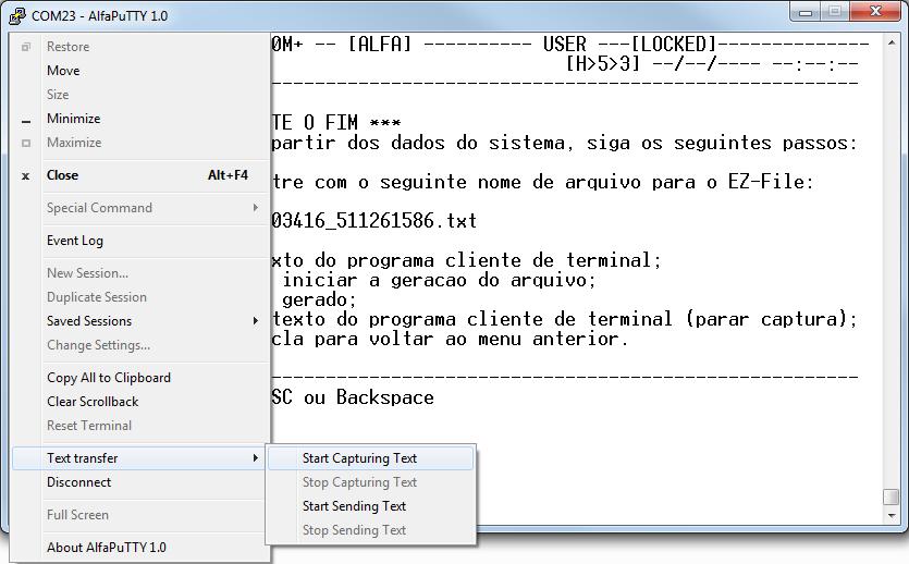 arquivo Ez-File; Tecla <4>: Informações do módulo Ez-Swap. Observação: Após nova configuração e calibração do Transmissor 27