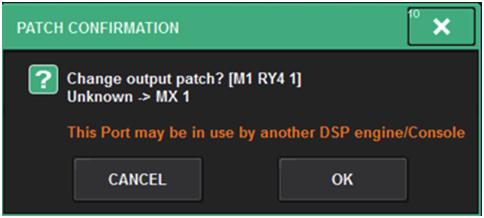 operando perguntando se você deseja que o patch seja "roubado" pelo segundo mecanismo DSP.