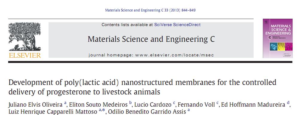Biodegradable matrix Journal of