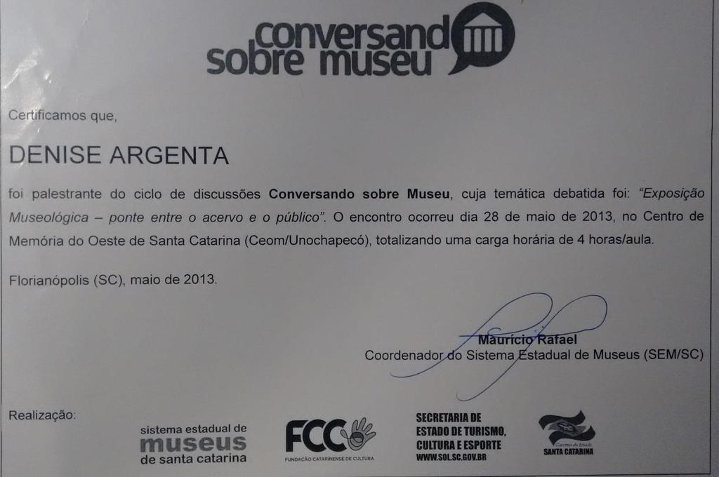 Certificado Palestrante