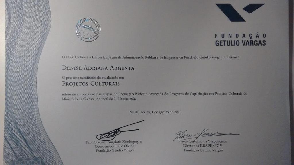 Certificado Programa Piloto de Capacitação de