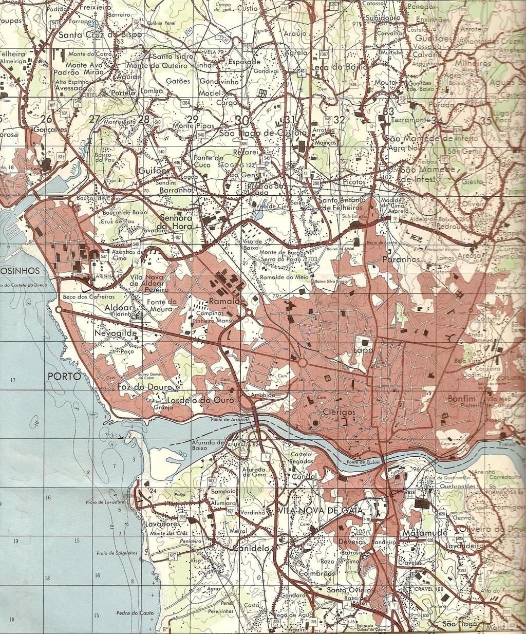 Apêndices Escala 0 Km 40 Km Fonte: Extracto da Carta Militar do Porto Série M782/ Escala 1:50000 Legenda: UT Chaparral Raio de