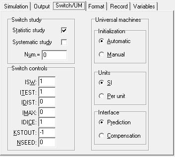 66 APÊNDICE APÊNDICE A: CONFIGURAÇÕES - SETTINGS Switch/UM Settings No campo Switch/UM, Figura (1), podemos selecionar algumas configurações para estudos com chaves estatísticas ou chaves