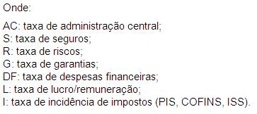 Nº do contrato: Tomador: Município: Coqueiros do Sul Em atenção ao estabelecido pelo Acórdão 2622/2013 TCU Plenário reformamos a orientação e indicamos a utilização dos seguintes parâmetros para