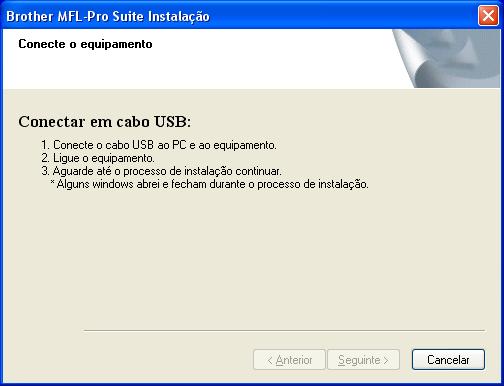 7 Quando surgir a janela do Contrato de Licença do software MFL-Pro Suite da Brother, clique em Sim, se concordar com o Contrato de Licença do Software.