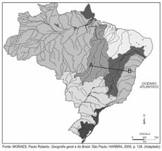 7) Marque a alternativa CORRETA. É característica da hidrografia brasileira. A) Predomínio de foz do tipo delta e poucos rios com foz do tipo estuário.