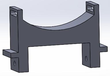 Duas peças foram feitas numa impressora 3D para que pudessem ter linhas mais curvas e mais confortáveis para os membros dos