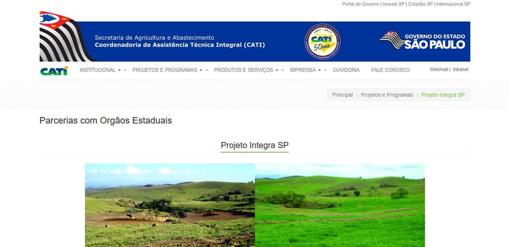 Incentivos já existentes: Projeto Integra SP (ILPF) para produção agropecuária e florestal no Estado de São Paulo