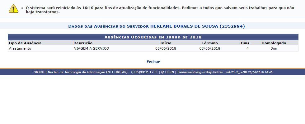 ESTORNAR HOMOLOGAÇÃO DE PONTO ELETRÔNICO Essa funcionalidade permite ao usuário efetuar o estorno da frequência do servidor.