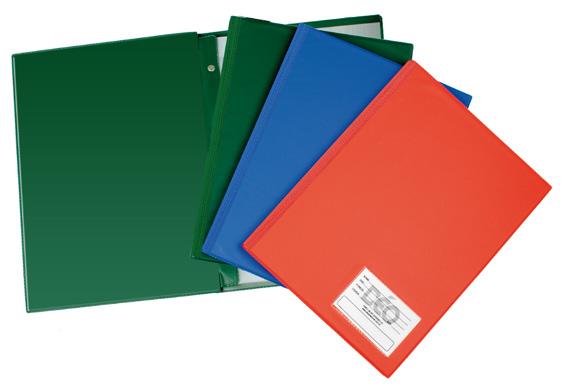 4Pastas Catálogo Ofício Em cores c/ envelopes médios, visor e