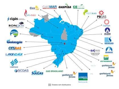 regulamentação da atividade de distribuição e comercialização de gás natural canalizado é de responsabilidade das agências reguladoras estaduais.