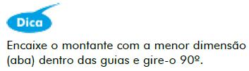 do pé-direito, com folga de 5 a 10 mm.