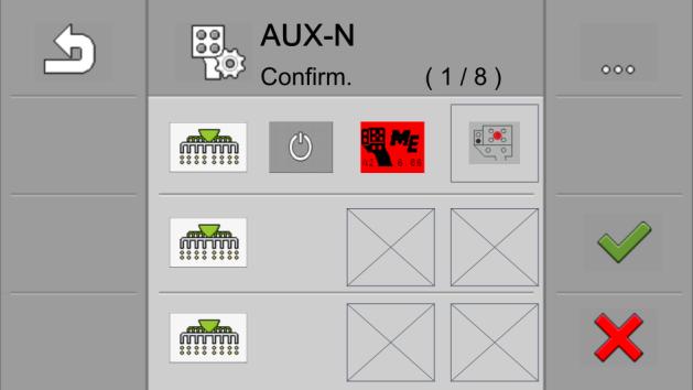3 Montagem Uso do joystick Você vê o menu "AUX-N Confirm.": 1. Antes de prosseguir os trabalhos, verifique se a ocupação dos botões está correta.