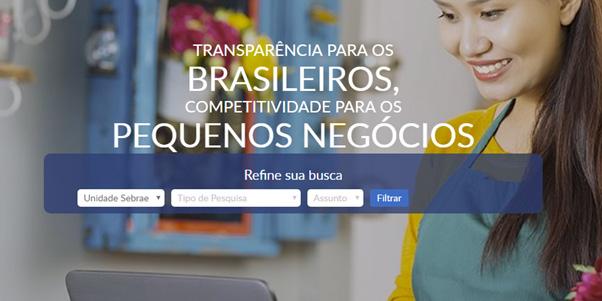 Pesquisa de Conteúdo No centro da página inicial, a caixa Refine sua busca (figura 5) permite a seleção de informações por critérios específicos: por Unidade do Sebrae (figura 6); por Tipo de