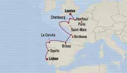 Saint Malo (França) - Cherburgo (França) - Honfleur (Paris) - Southampton