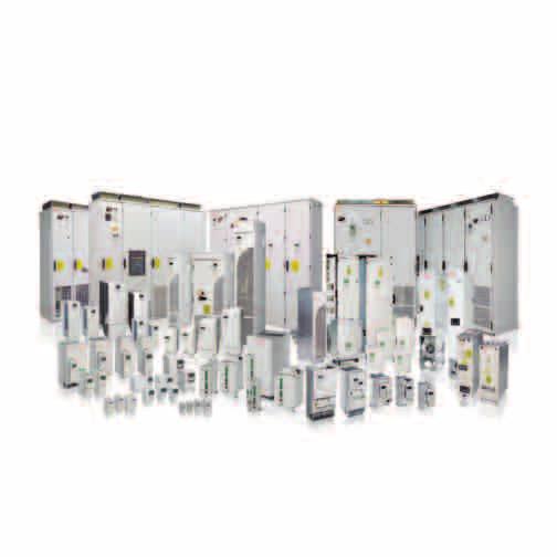 Linha completa de conversores de frequência de baixa tensão ABB Machinery drives (ACS355, ACS8500 ACS355 Faixa de potência de 0,37 a 2,2 kw (monofásico, 200 a 240 V) Faixa de potência de 0,37 a 11 kw