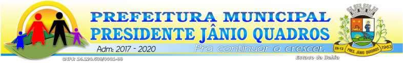 Presidente Jânio Quadros Segunda-feira 15 - Ano VI - Nº 907 HOMOLOGAÇÃO DA LICITAÇÃO PREGÃO PRESENCIAL Nº 039/2017 O PREFEITO MUNICIPAL DE PRESIDENTE JÂNIO QUADROS, no uso de suas atribuições legais,