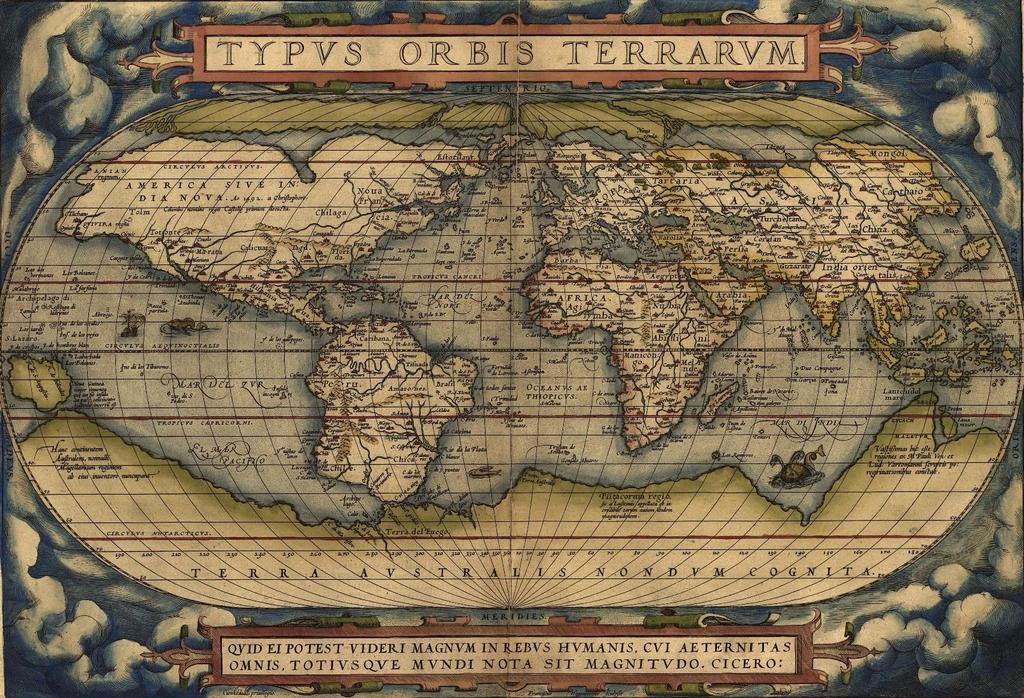 2º Bimestre 2018 CONTEÚDO DO BIMESTRE Atividade 7: (continuação) Agora observe este mapa, feito por Abraham Ortelius em 1570.