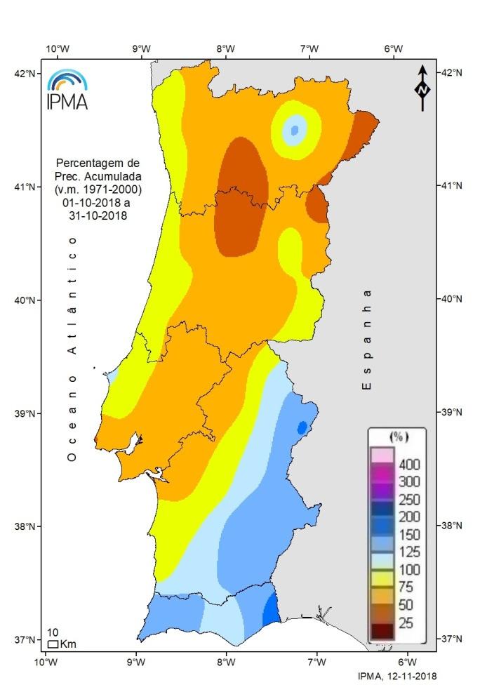 Figura 2 - Precipitação mensal acumulada no