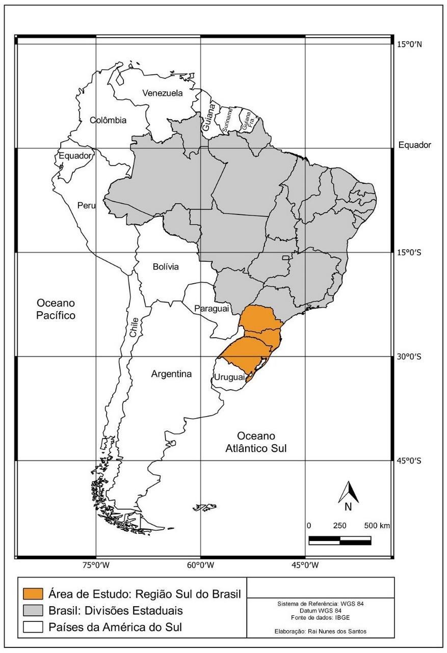 13 1.2 Área de estudo Os CCM analisados neste trabalho tiveram sua formação na América do Sul, porém, foram selecionados os eventos de menor e de segunda maior extensão em km 2 que atingiram a Região