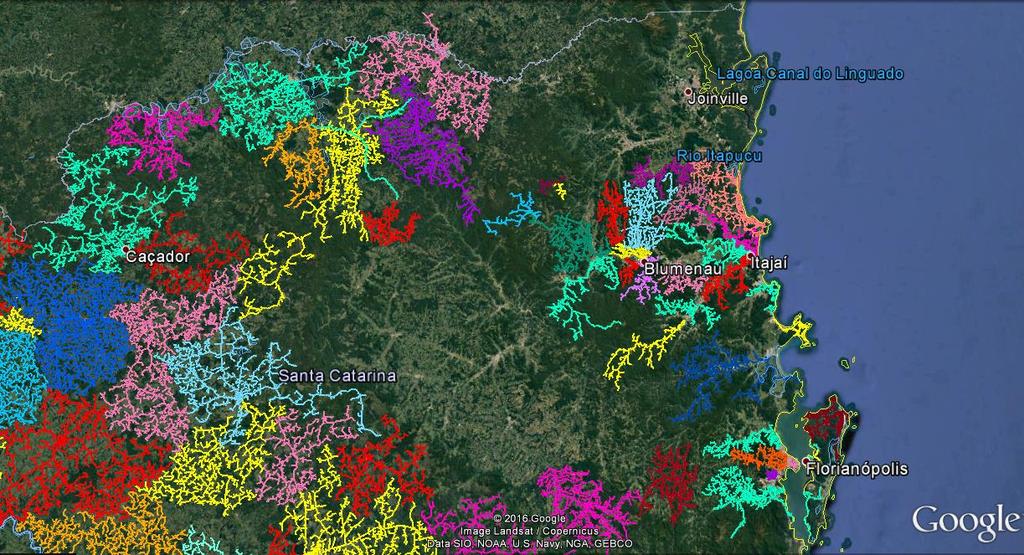 A figura acima mostra, de maneira mais detalhada, os alimentadores afetados pelo evento nas regiões leste, nordeste e centro