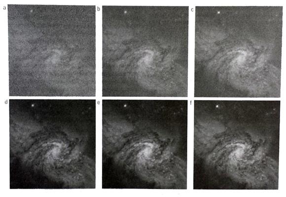Exemplos de Aplicações Exemplos de Aplicações (a) Imagem do par de galáxias NGC 3314 corrompida pelo