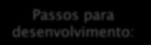 ..) Passos para desenvolvimento: 1º Passo Ação concreta que inclui objetivos reais