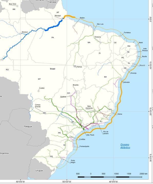 Resultados Resultados Alocação multimodal das cargas transportadas Modos