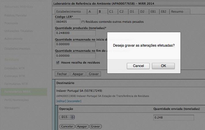 Há vários formulários nos quais é necessário associar Entidades, seja um Produtor, Destinatário ou Transportador.