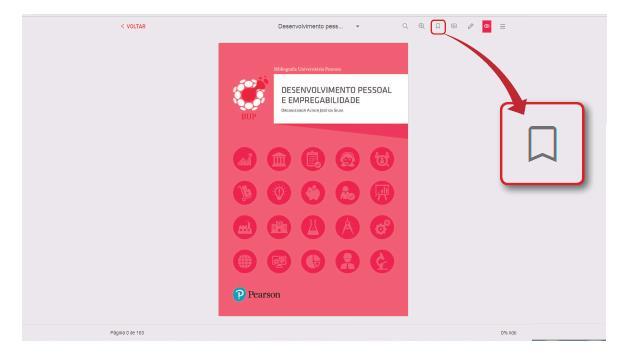 MARCANDO PÁGINAS DO LIVRO Para marcar uma página
