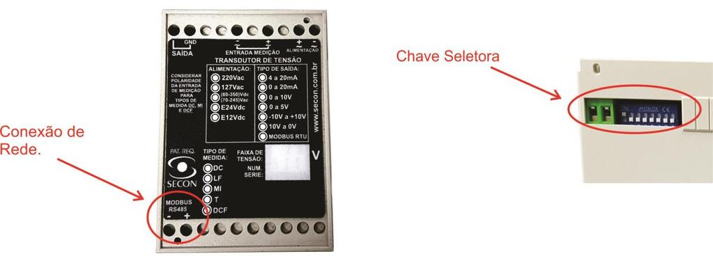 Saída em rede RS485 (MODBUS-RTU). Além da saída analógica, os transdutores também podem ser fornecidos com uma saída em rede RS485 protocolo MODBUS-RTU (atuando como escravo).