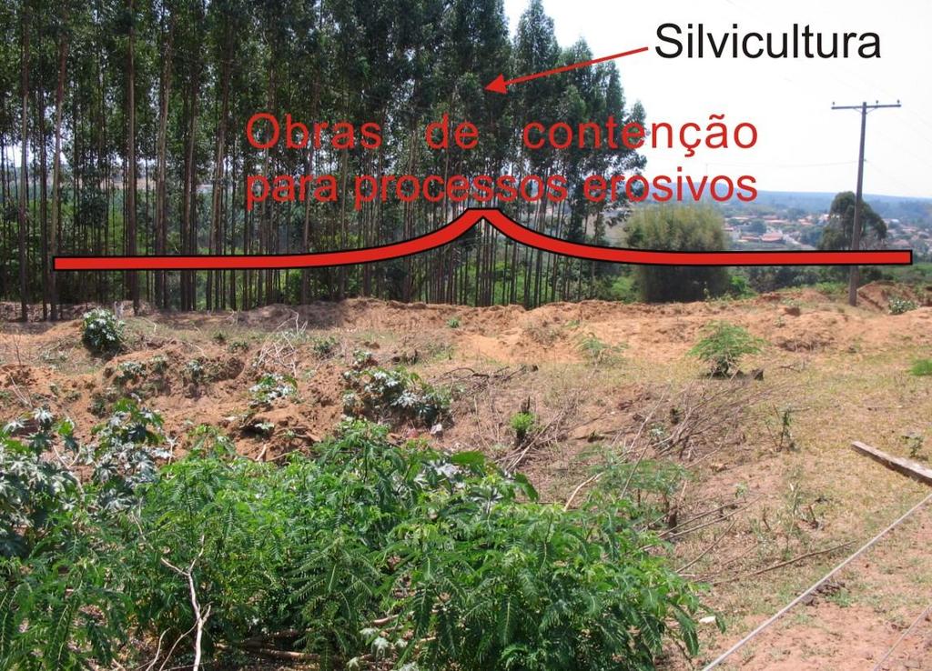morfologia desta área. Estas atividades concernem à expansão da área urbana do município de Analândia e a introdução de terraços agrícolas em 2007.