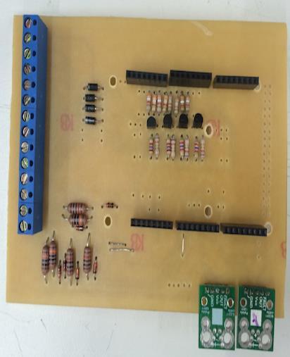 Na Figura 16 está a imagem da placa de circuito impresso que foi desenvolvida, e na Figura 17 está a foto da placa já com a disposição dos componentes.