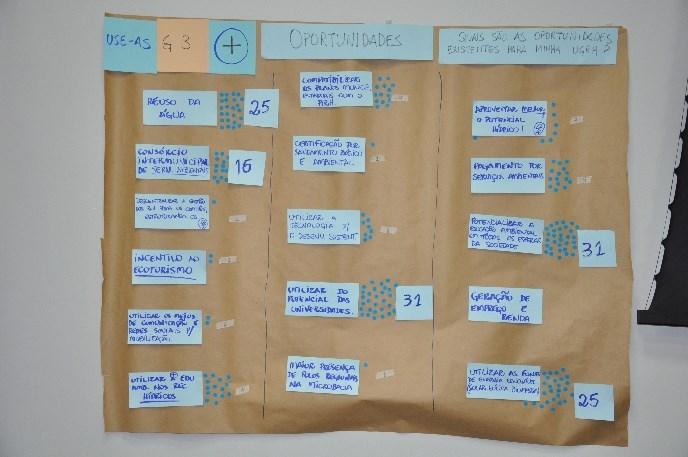 SWOT/FOFA, além de estabelecer uma hierarquização por meio da quantidade de votos de cada variável.