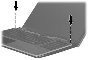 16. Volte a colocar os parafusos do teclado.