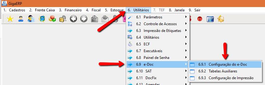 Com o menu configurações selecionado, vamos selecionar as abas para realizar as configurações necessárias. Na aba Numeração Automática, desmarque a opção Utilizar Numeração Automática.