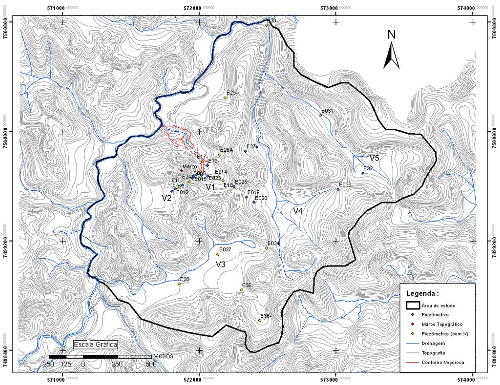 Figura 2 - Mapa da área de estudo, mostrando a localização dos