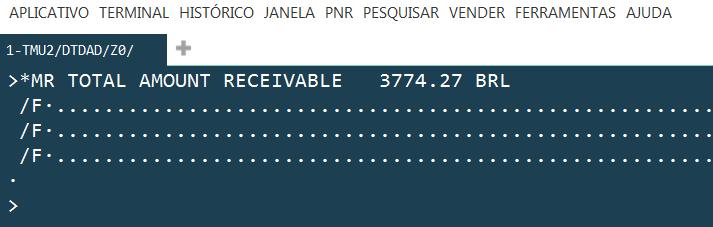 pagamento onde inserimos o total das parcelas do grupo.