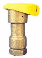 Retirar a chave para fechar válvula Cobertura em plástico Mola interna em aço inóx 3RC Débito máximo: 3,0 a 4,0 m 3 /h Pressão máxima.