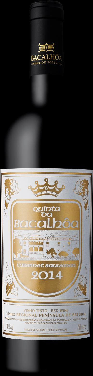 Bacalhôa Quinta da Bacalhôa Peninsula de Setúbal 16 a 18ºC 14,5% vol Cabernet Sauvignon e Merlot Selection Das Genussmagazin 4 stars = Gold, Excellent (2017) Wine Enthusiast 94