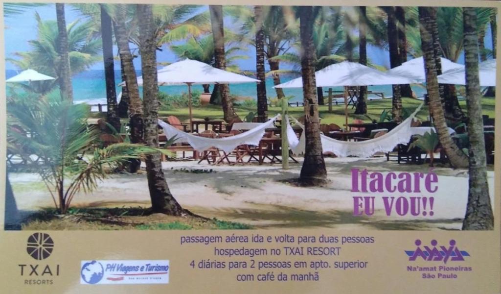 A Na'amat POA recebeu da Na'amat Brasil uma "ação entre amigos" (ver cartaz abaixo), cujo prêmio é uma viagem para a praia de Itacaré (Bahia), com
