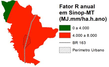 1 é mostrado na Figura 7, notando que a maioria da área tem fator entre 4.000 