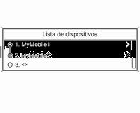 A apresentação e a ordem das entradas da lista telefónica podem ser diferentes do visor do Sistema de informação e lazer e do visor do telemóvel.