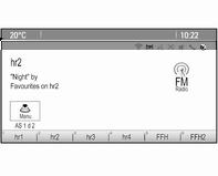 26 Rádio Para cancelar a procura de estações, premir o botão multifunção.