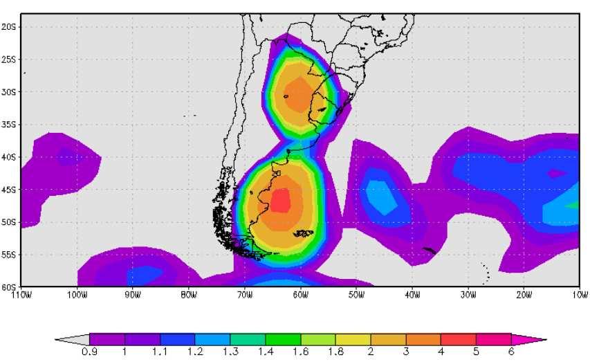 A escolha da área de estudo está associada à atuação dos ciclones, formados entre o Sul do continente e o Atlântico Sudoeste, nas condições de tempo.