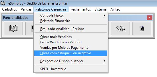 6.g) Relatório Obras com estoque 0 ou