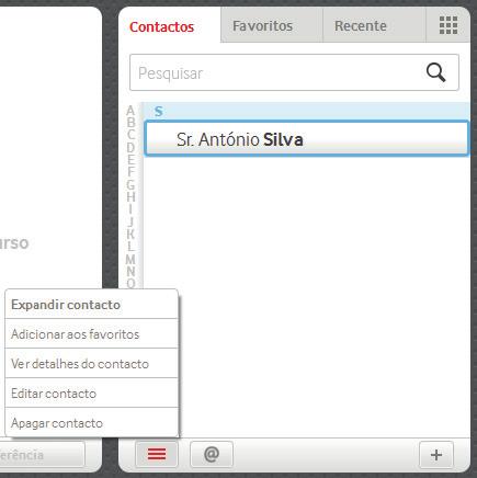 Attendant Console Navegar no Attendant Console Contactos Gerir Contacto 31 Contactos Gerir Contacto Caso pretenda, pode gerir qualquer contacto pessoal.